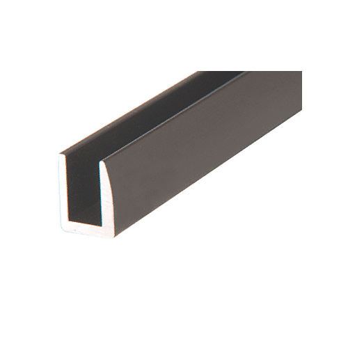 Dark Bronze 1/4" Single Channel with 5/8" High Wall 144" Stock Length