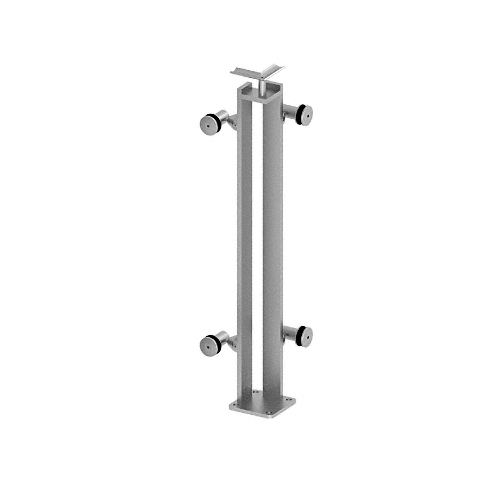 CRL P8F36LBS Brushed Stainless P8 Series 36" Corner Post Fixed Fitting Railing Kit
