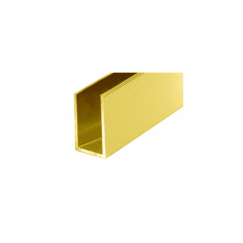 Brite Gold Anodized 1/2" Aluminum U-Channel 144" Stock Length