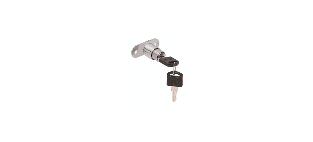 C.R LAURENCE LK54KA CRL Nickel Plated Keyed Alike Track Plunger Lock