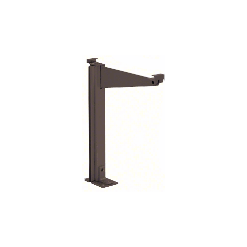 Duranodic Bronze 18" High Left Hand Closed End Design Series Partition Post with 12" Deep Top Shelf