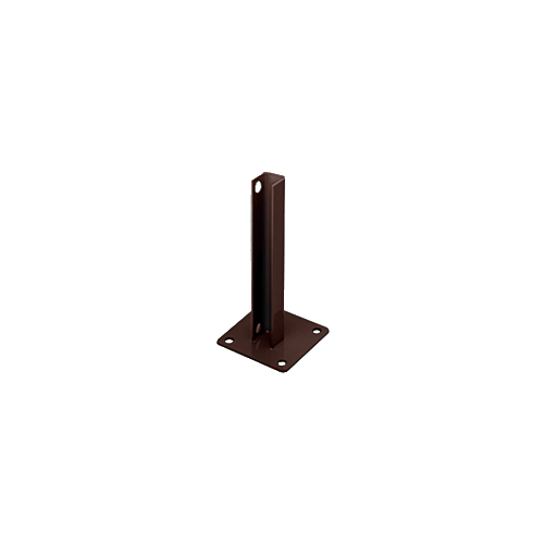 CRL PSB1ABRZ Matte Bronze AWS Steel Stanchion for 180 Degree Round or Rectangular Center or End Posts