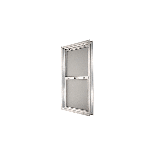 Satin Anodized 18-3/4" x 30-1/8" Bel-Air "Plaza" Combination Door Unit With Obscure Tempered Glass and Mill Frame for 1-3/4" 2-4 Slab Door