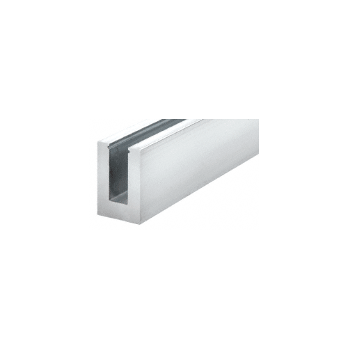 CRL B5L20 240" B5L Series Low Profile Square Aluminum Base Shoe Extrusion Only Undrilled for 1/2" to 5/8" Glass
