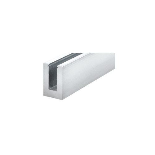 240" B5L Series Low Profile Square Aluminum Base Shoe Extrusion Only Undrilled for 1/2" to 5/8" Glass