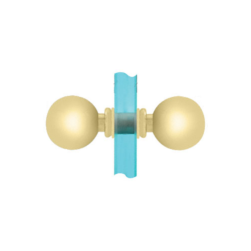 Satin Brass Ball Style Back-to-Back Knobs