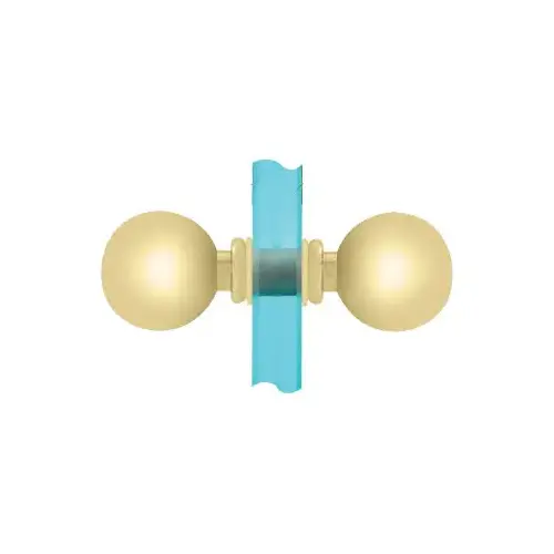 Satin Brass Ball Style Back-to-Back Knobs