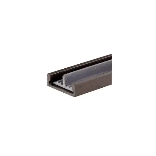 Duranodic Bronze Lower Track with Plastic Insert for 1/4" Panels - 12'  72" Stock Length - pack of 2