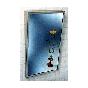 CRL Stainless Steel 16-1//4/" x 20-1//4/" Standard Channel Theft-Proof Framed Mirror