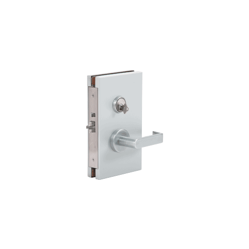 Satin Anodized 6" x 10" RHR Center Lock With Deadlatch in Storeroom Function