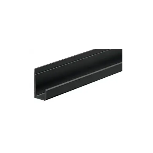 Black Canadian Style 1/4" Standard Bottom "J" Channel  72" Stock Length - pack of 25