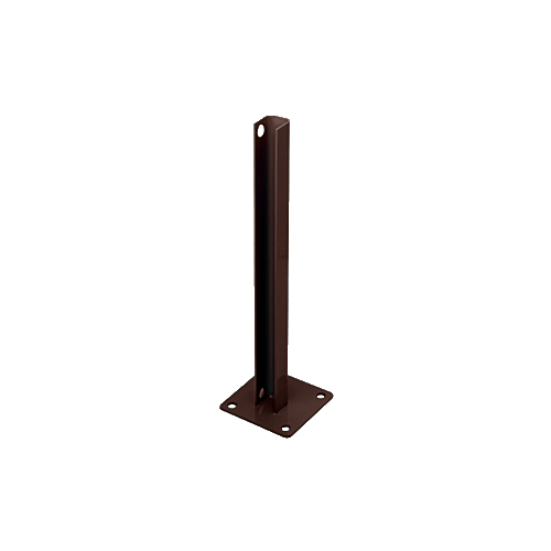 CRL PSB1BBRZ Matte Bronze AWS Steel Stanchion for 180 Degree Round or Rectangular Center or End Posts