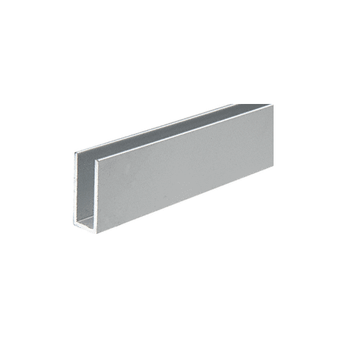 CRL D623A Satin Anodized 1/4" Single Channel with 1" High Wall 144" Stock Length