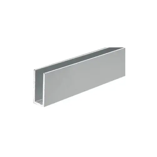 Satin Anodized 1/4" Single Channel with 1" High Wall  48" Stock Length - pack of 10