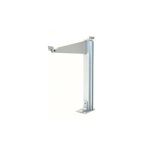 Brite Anodized 18" High Right Hand Open End Design Series Partition Post with 12" Deep Top Shelf