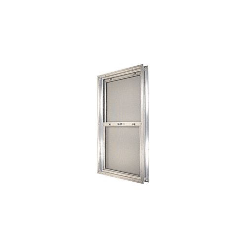 Satin Anodized 18-3/4" x 30-1/8" Bel-Air "Plaza" Combination Door Unit with Clear Tempered Glass and Mill Frame for 1-3/8" 2-4 Slab Door