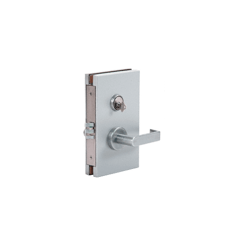 Brushed Stainless 6" x 10" RH Center Lock with Deadlatch in Class Room Function