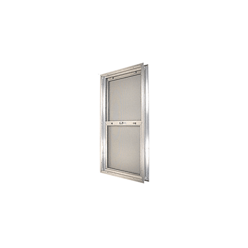Satin Anodized 14-3/4" x 30-1/8" Bel-Air "Plaza" Combination Door Unit with Clear Tempered Glass and Mill Frame for 1-3/4" 2-0 Slab Door