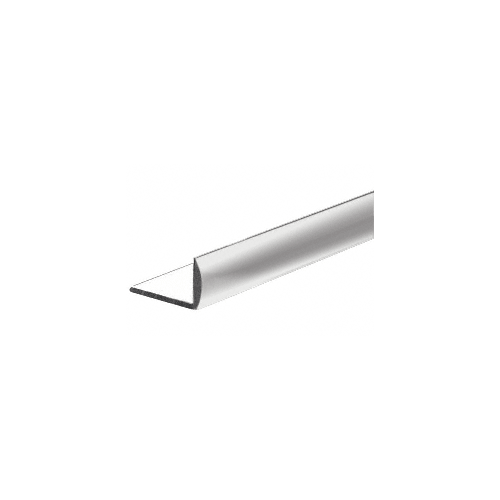 Brite Anodized 1/2" Aluminum Rounded Face Angle Extrusion - 144" Stock Length