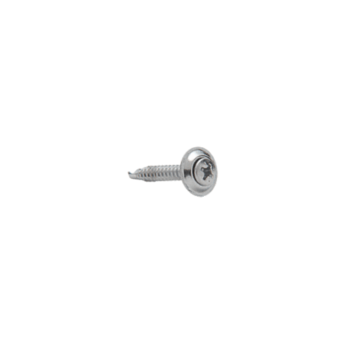 Chrome 8 x 1" Oval Head Phillips Self-Drilling Screws with Countersunk Washers