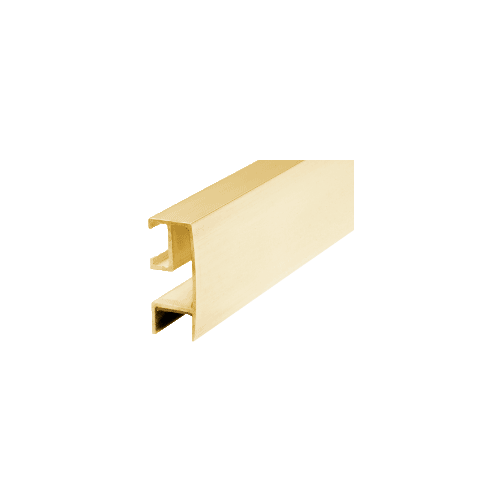 Brite Gold Anodized Rectangular Mirror Frame Extrusion 144" Stock Length