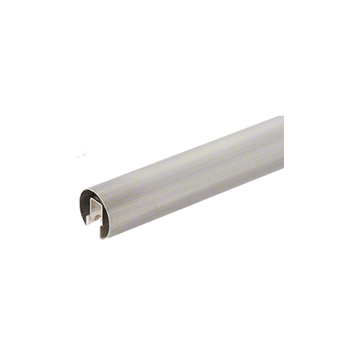 CRL GR20BS 304 Grade Brushed Stainless 2" GRS Premium Cap Rail for 1/2" or 5/8" Glass - 120"