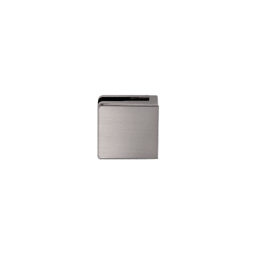 CRL Z812BN Brushed Nickel Z-Series Square Type Flat Base Zinc Clamp for 1/2" Glass