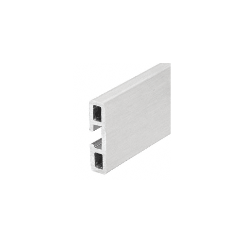 Extruded Aluminum Wall Protector Rail - Brushed Stainless Anodized 146" Stock Length