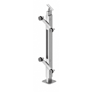 CRL P436CPS Polished Stainless 36" P4 Series 180 Degree Center Post Railing Kit