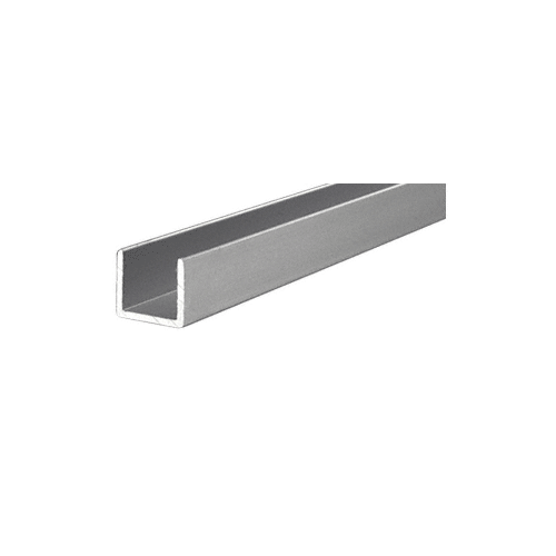 Satin Anodized Aluminum Single Channel Extrusion 144" Stock Length