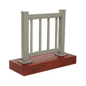 Beige Gray 100 Series Aluminum Picket Railing System Large Showroom Display