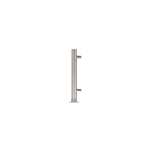CRL PP45EBS Brushed Stainless 18" High 1-1/2" Round PP45 Contemporary Series Straight Front Counter/Partition End Post