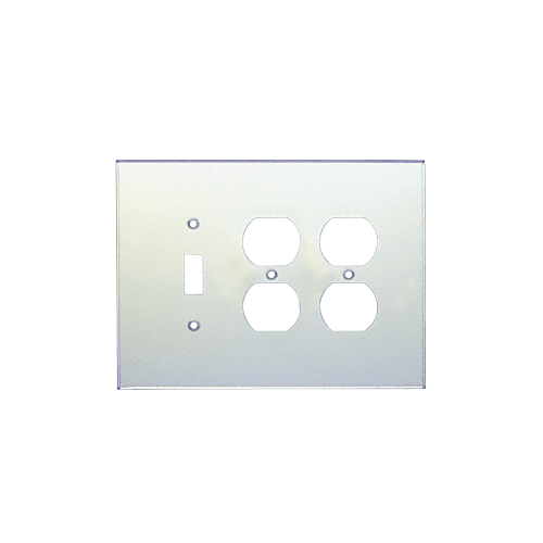 Clear Double Duplex Single Switch Combo Acrylic Mirror Plate