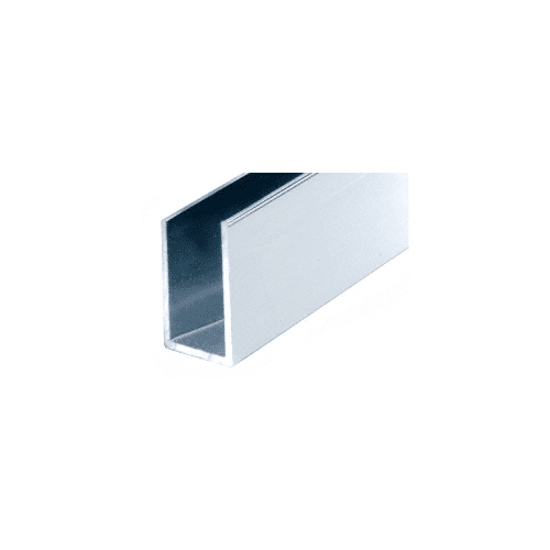 Brite Anodized 1/2" Aluminum U-Channel -  18" Stock Length - pack of 10