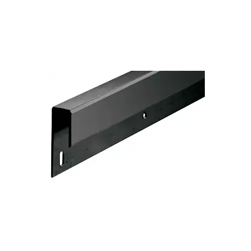 CRL D645BL Black Electro-Static Paint 1/4" Deep Nose Aluminum J-Channel 144" Stock Length