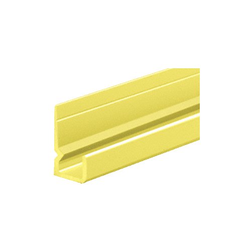 Brite Gold Anodized Standard Heavy Indented Back Aluminum 1/4" J-Channel 144" Stock Length