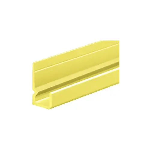 Brite Gold Anodized Standard Heavy Indented Back Aluminum 1/4" J-Channel  12" Stock Length - pack of 5