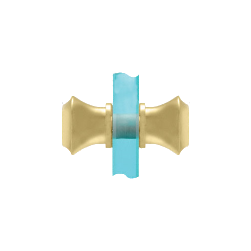 Satin Brass Flair Style Back-to-Back Knobs