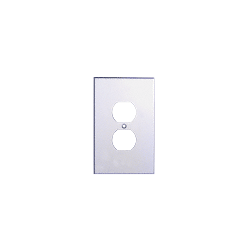 Clear Single Duplex Plug Acrylic Mirror Plate