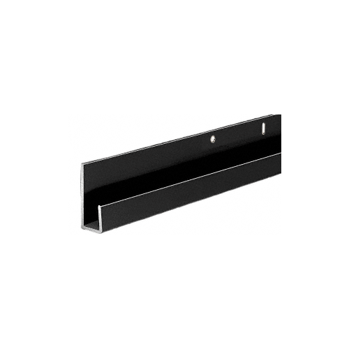 CRL D636BL Black Electro-Static Paint 1/4" Standard Aluminum J-Channel 144" Stock Length