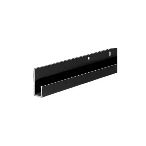 Black Electro-Static Paint 1/4" Standard Aluminum J-Channel 48" Stock Length - pack of 5