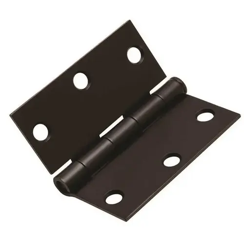 Everbilt 15018 3-1/2 in. x 3-1/2 in. Oil-Rubbed Bronze Square Corner Door Hinge Pack of 15