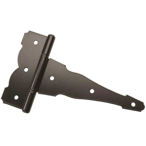 8 in. x 5.5 in. Black Heavy Duty Decorative Tee Hinge Pack of 15