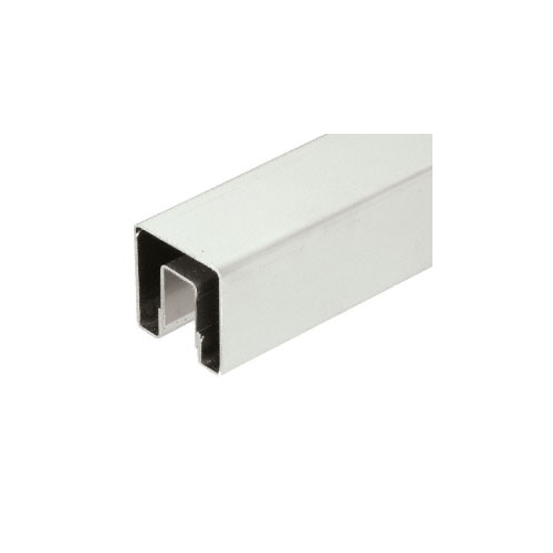 CRL GRS20BS Brushed Stainless 2" Square Premium Cap Rail for 1/2" or 5/8" Glass - 120" Long