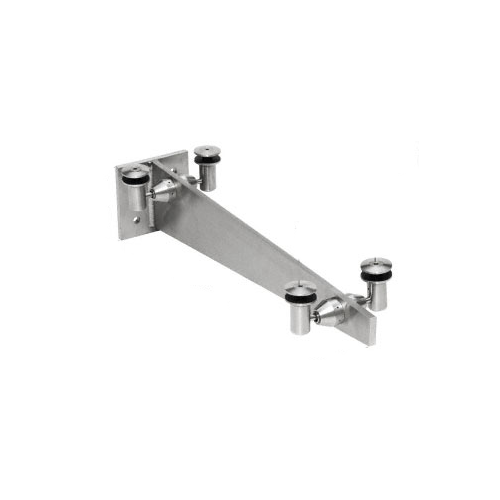 Brushed Stainless 24" Universal Wall Mounted Glass Awning Bracket