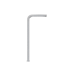 CRL SGS30REBS Brushed Stainless Style 30 Slimline Series Fixed Glass On Top and Front Only Sneeze Guard - Right Hand End Post Only
