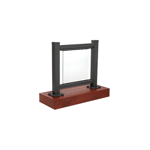 Matte Black 100 Series Aluminum Glass Railing System Small Showroom Display