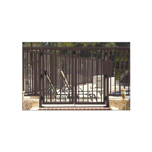 CRL 3PG3642BRZ Matte Bronze 36" 300 Series Aluminum Railing System Gate With Picket for 1/4" to 3/8" Glass