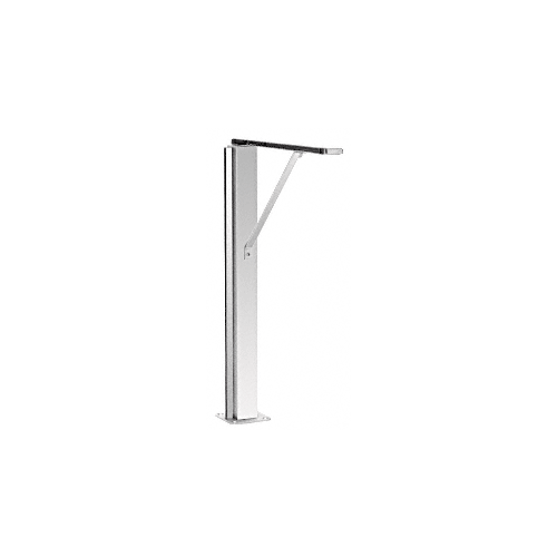 CRL SG40018LEPS Polished Stainless Left Hand Open End 18" Plaza Series Sneeze Guard Post with Top Shelf