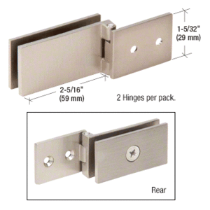 Crl Eh85 Brushed Nickel Light Duty Frameless Shower Door Hinge